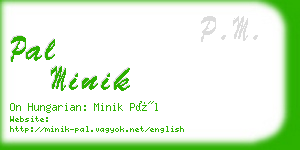 pal minik business card